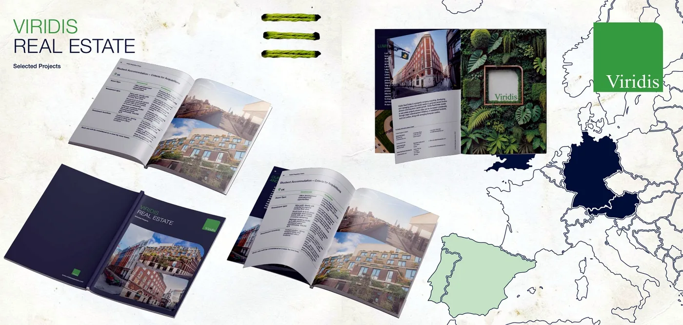 Diseño editorial inmobiliario para Viridis Real Estate